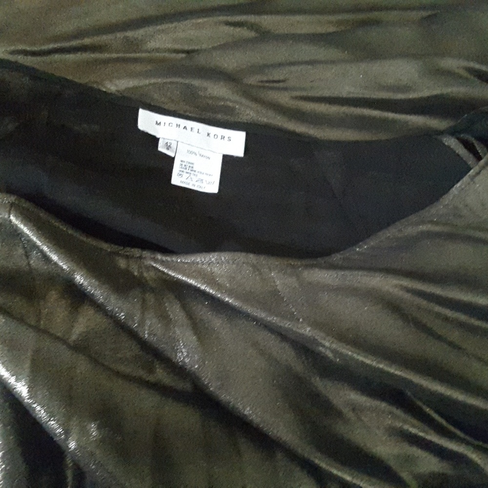 Michael Kors wrap skirt w matching sheer top